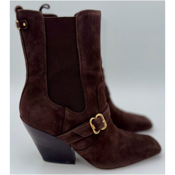 EUC-Anthropologie x Sam Edelman Bree Buckle Boots - Brown - 8.5 - Picture 2 of 10